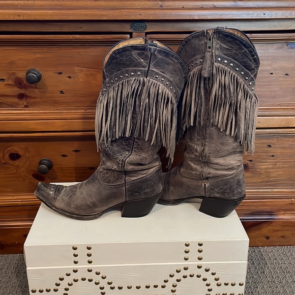 Tony Lama zip fringe boots! - Picture 4 of 8